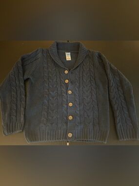 Little Lad Boys' Navy Shawl Collar Cardigan